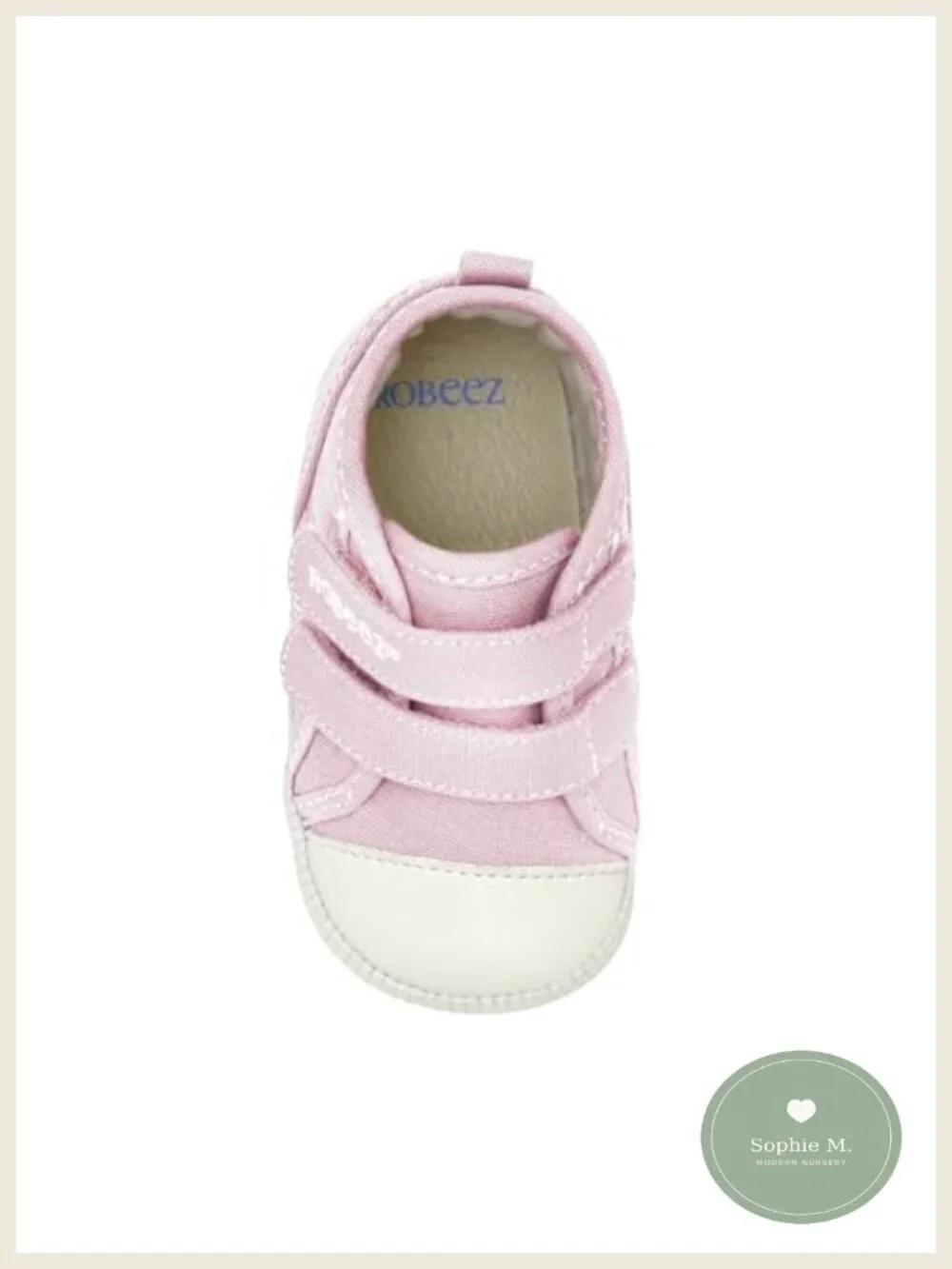 Robeez First Kicks Baby Girl Infant Toddler Sneakers Soft Sole Canvas Shoes